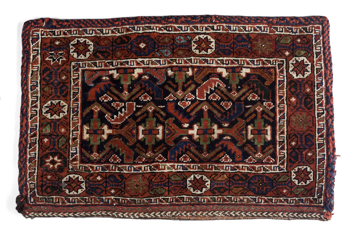 Appraisal: AFSHAR BAG SOUTH PERSIA LATE NINETEENTH CENTURY The blue-black field