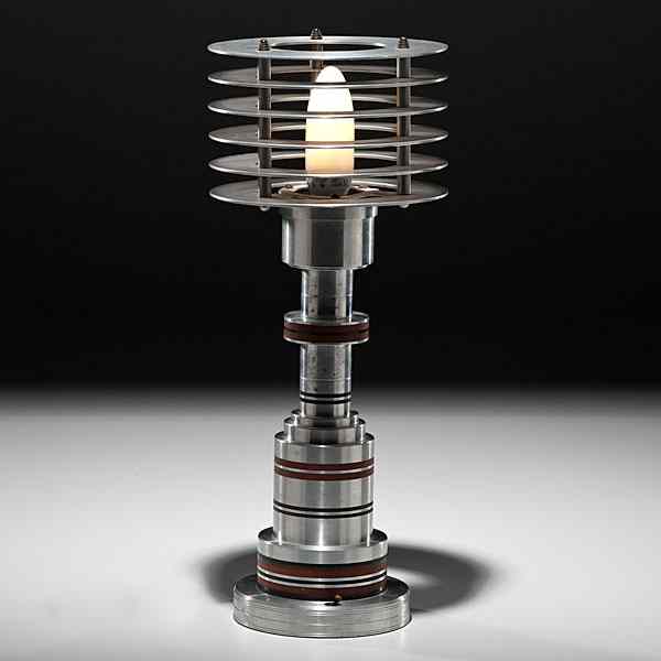 Appraisal: Walter Von Nessen table lamp America ca - A tiered