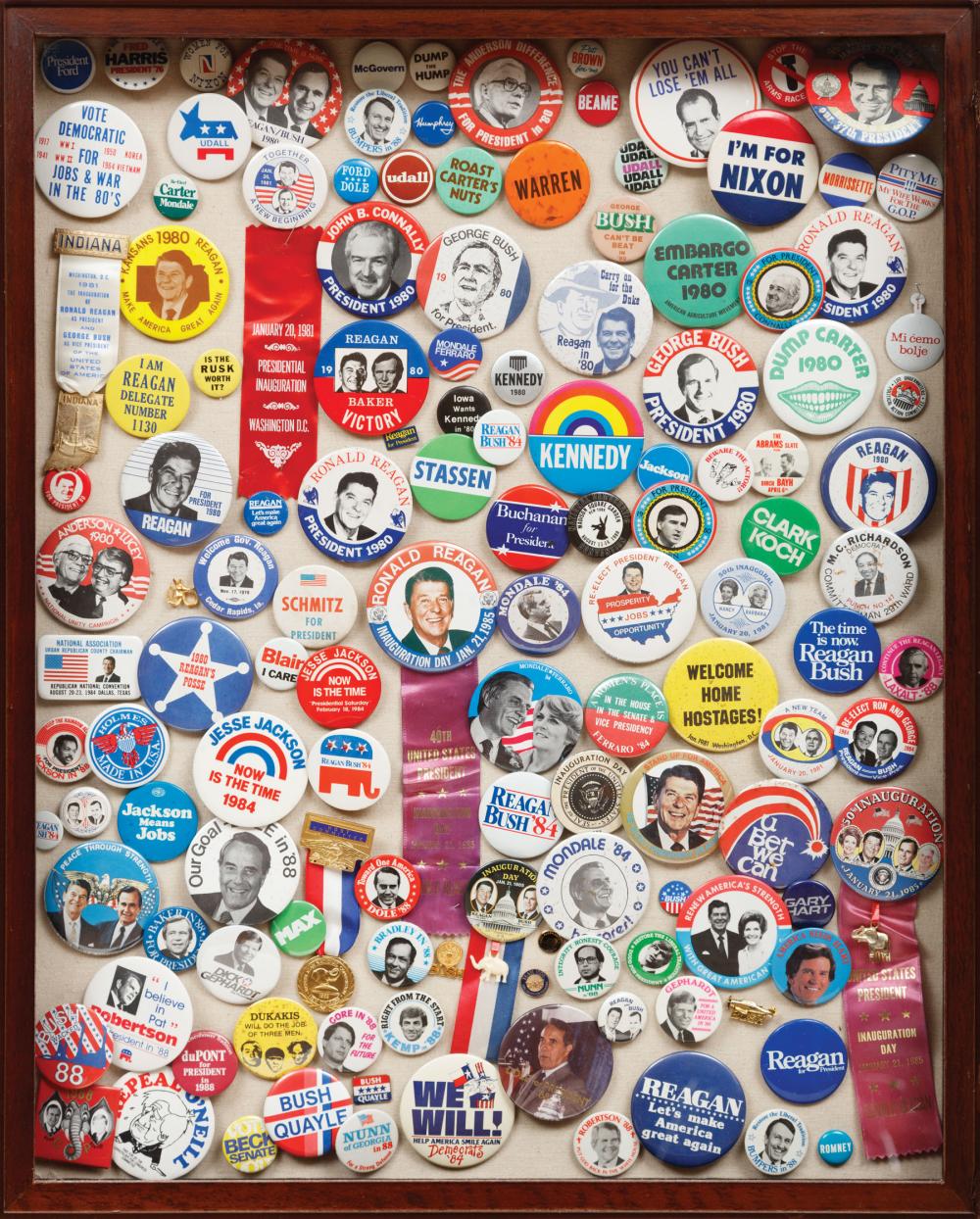 Appraisal: Large Group of American Political Buttons - over single and