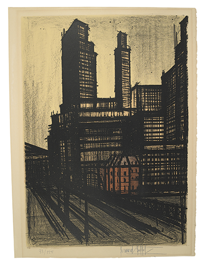 Appraisal: BERNARD BUFFET New York I Color lithograph x mm x