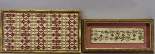 Appraisal: Framed Textiles Framed Textiles Largest size x inches overall