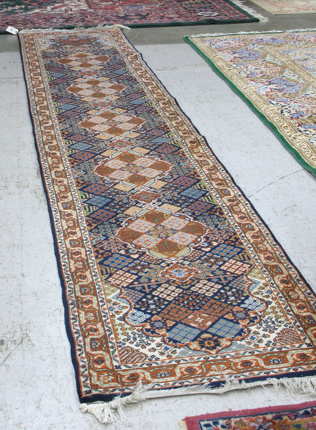 Appraisal: HAND KNOTTED ORIENTAL CORRIDOR CARPET Indo-Persian ' x '