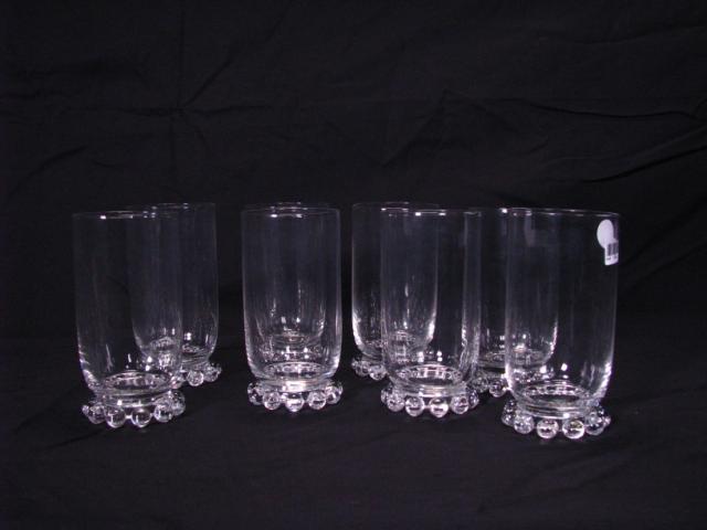 Appraisal: Candlewick Glass eight tall tumblers one has chipped rim