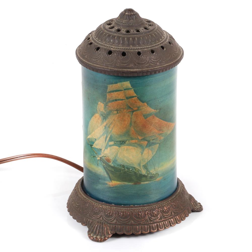 Appraisal: SCENE-IN-ACTION CORP CHICAGO VINTAGE CLIPPER SHIP MOTION LAMP HScene-In-Action Corp