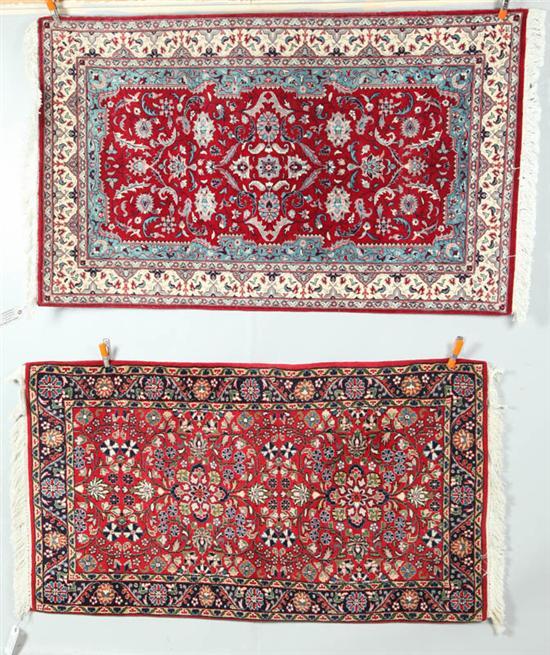 Appraisal: TWO ORIENTAL RUGS Second half- th century Both have floral