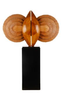 Appraisal: American School Untitled Pointed Ovoid Wood American School circa Untitled