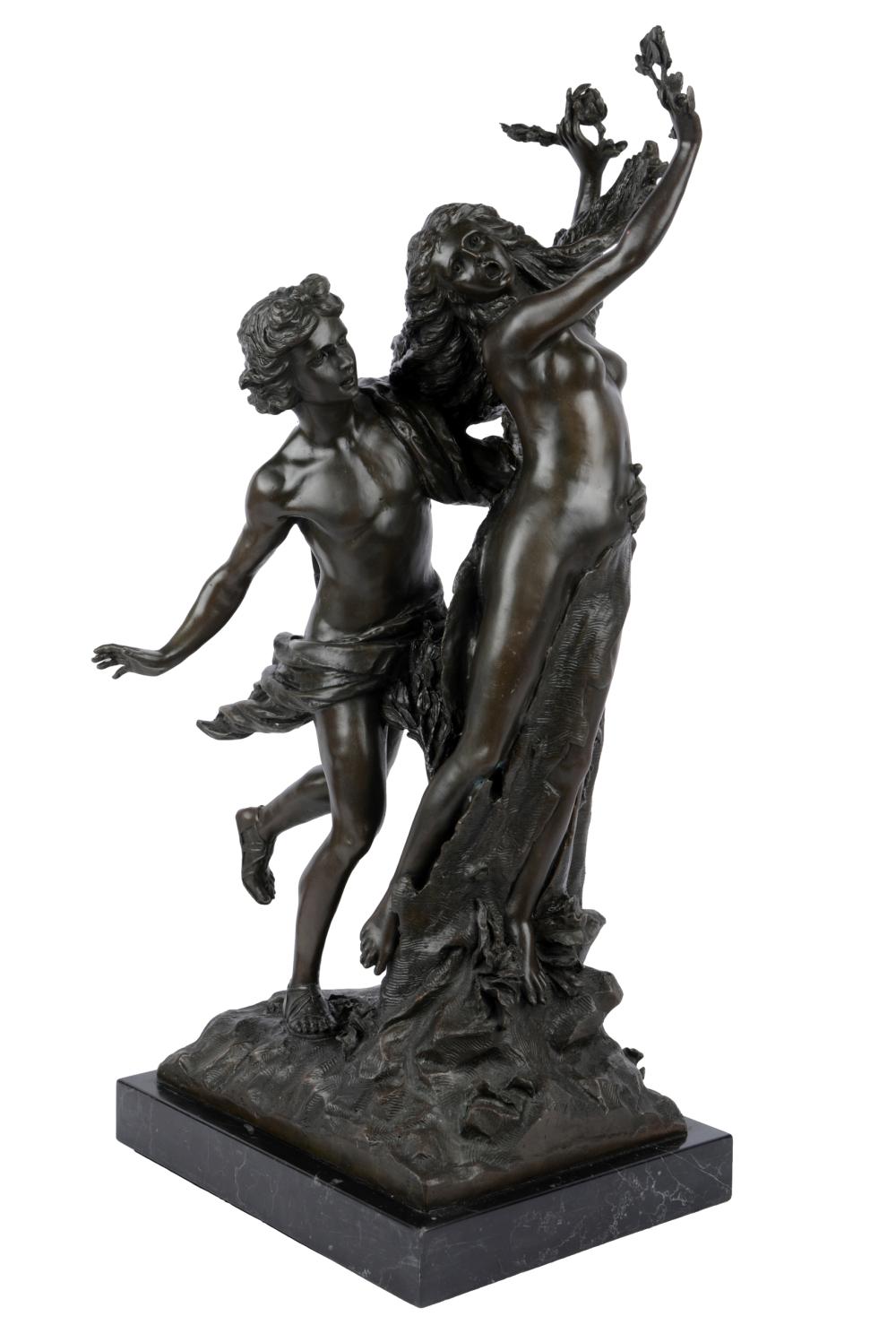 Appraisal: AFTER BERNINI APOLLO DAPHNEbronze inscribed Bernini no foundry mark no