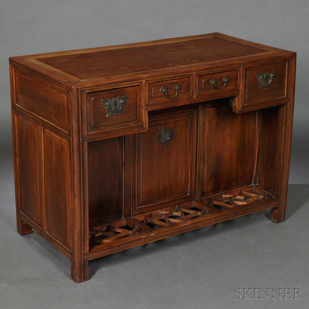 Appraisal: Desk China late th early th century mixed hardwoods four