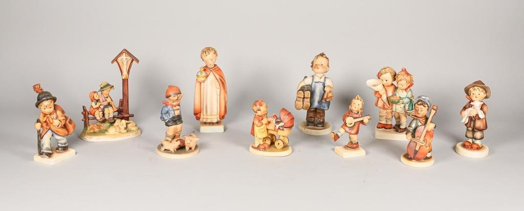 Appraisal: full bee and crown mark Hummel porcelain figurines Farm Boy