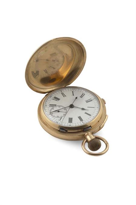 Appraisal: An K gold cased keyless wind quarter repeater pocket stop