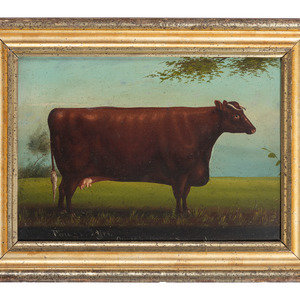 Appraisal: E H Dewey American - Prize Cow Portrait oil on