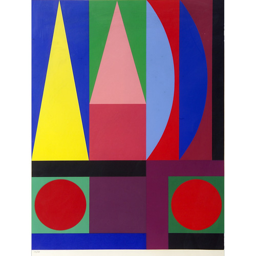 Appraisal: Auguste Herbin French - two works of art Untitled lithographs