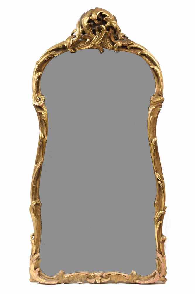 Appraisal: ITALIAN HALL MIRROR - Rococo Style th c Italian Giltwood