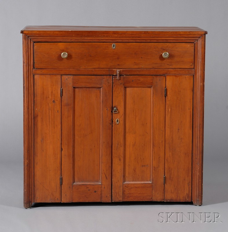 Appraisal: Pine Country Sideboard New England early th century long drawer