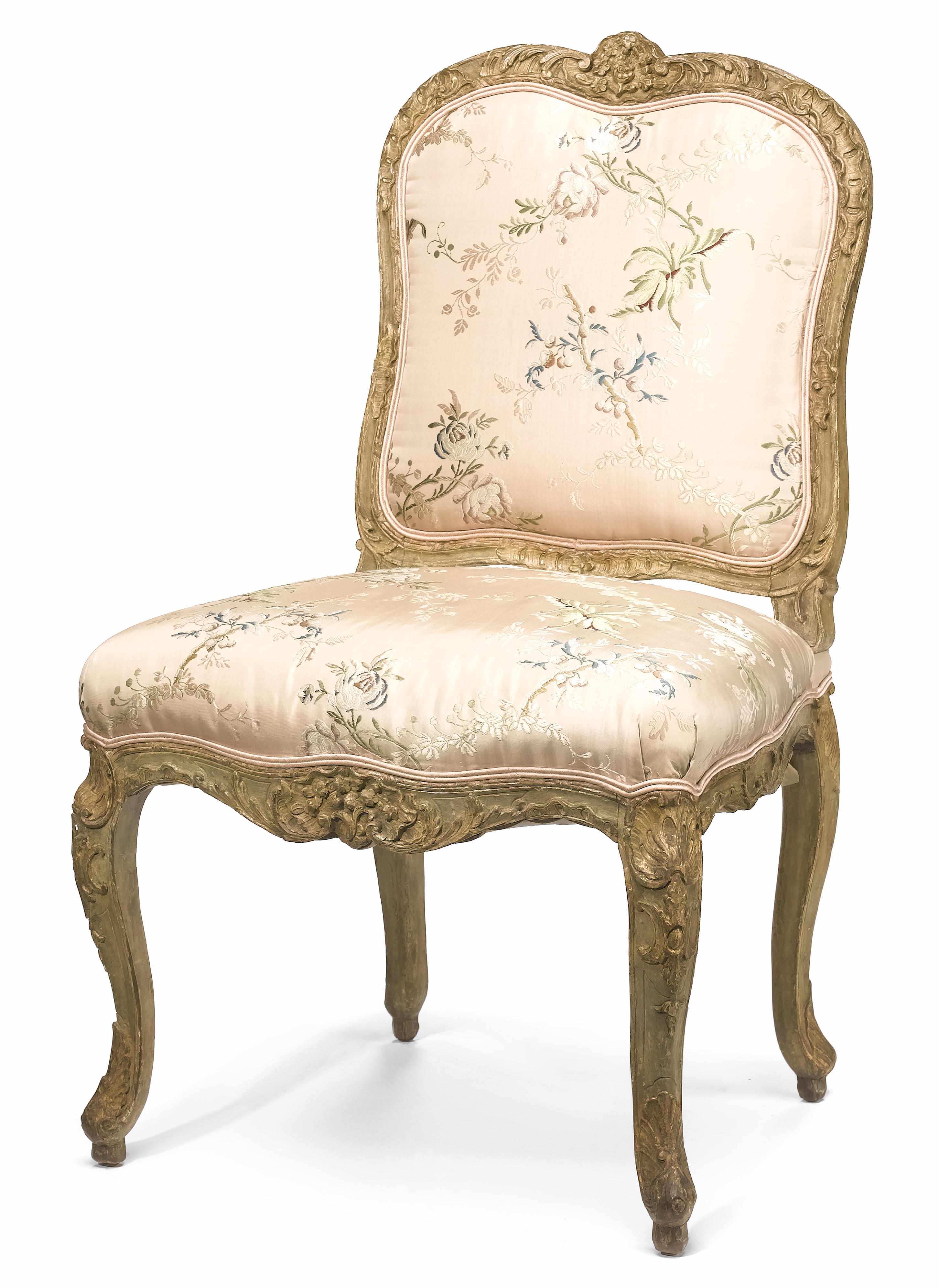 Appraisal: An Italian Rococo paint decorated side chair mid th century