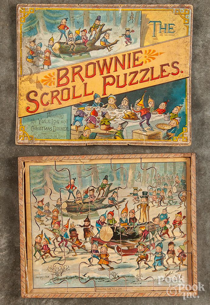 Appraisal: McLoughlin Bros The Brownie Scroll Puzzles McLoughlin Bros The Brownie