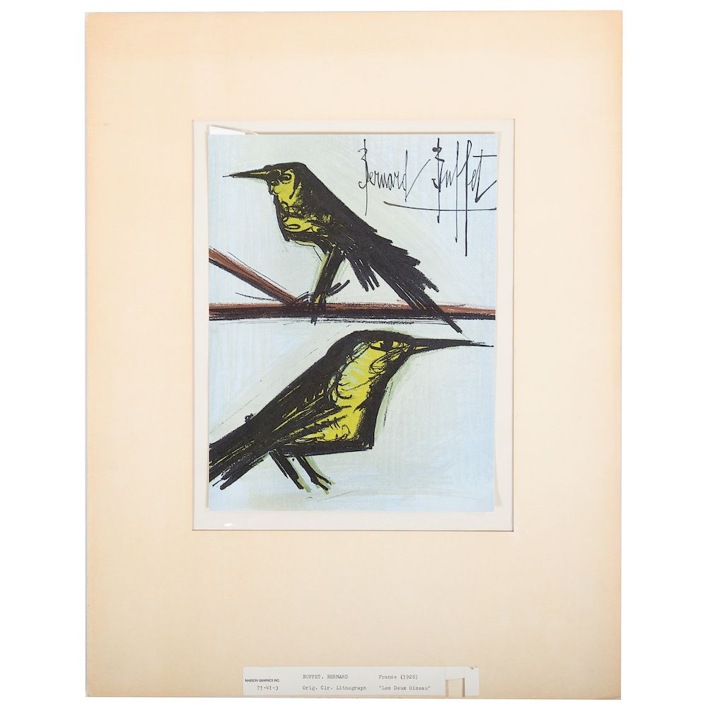 Appraisal: Bernard Buffet Bird Couple lithograph Les Deux Oiseau French -