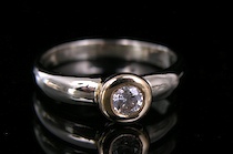 Appraisal: A Contemporary Design Diamond Ring A k white gold band