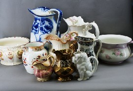 Appraisal: A quantity of th century and later jugs and two