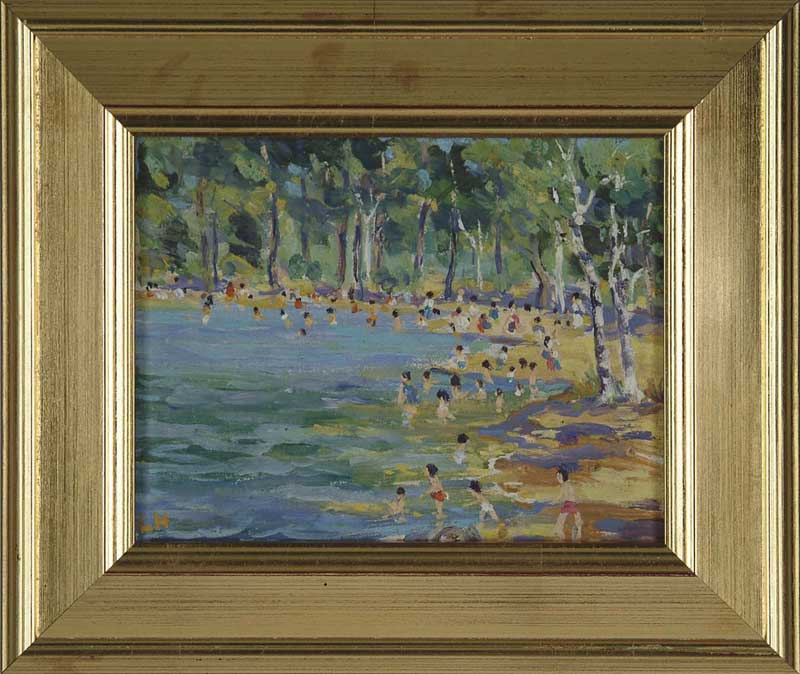 Appraisal: EDITH LUCILLE HOWARD American - AT THE SHORE Oil on