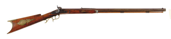 Appraisal: DURKEE HALF-STOCK RIFLE Cal Smoothbore octagonal bbl tiger maple stock