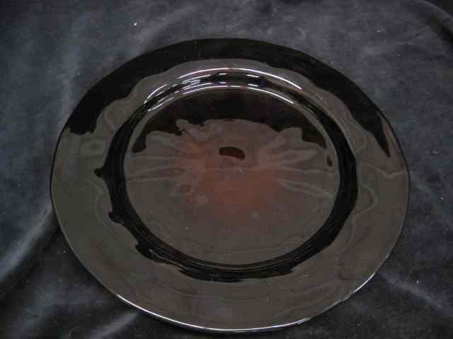 Appraisal: Durand Ruby Optic Art Glass Plate '' unsigned