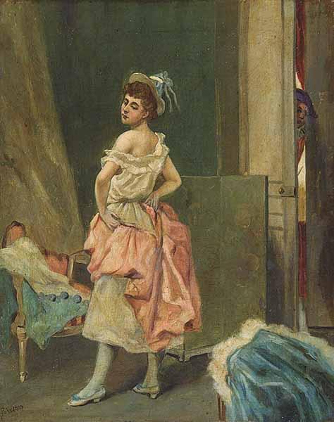 Appraisal: Maurice Poirson French - The Dressing Room oil on canvas