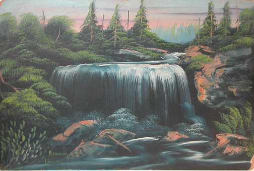 Appraisal: a E Hertig painting of Blackwater Falls b Still Life