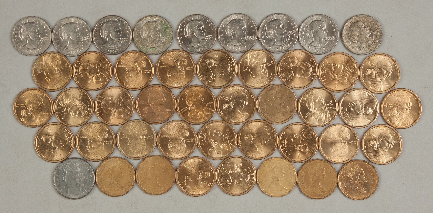 Appraisal: Group of Commemorative Susan B Anthony Coins Eisenhower Dollars Kennedy