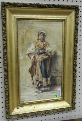 Appraisal: Signed Domingo Illegible y Gonzalez Roma x watercolor signed upper