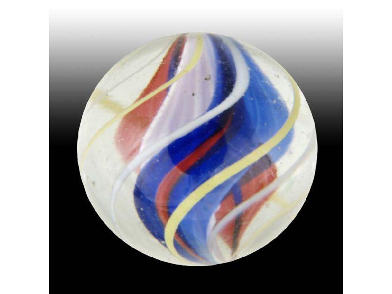 Appraisal: Ribbon Core Swirl Marble Description '' Outside lines of yellow