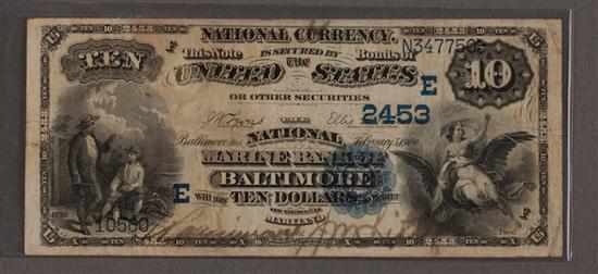 Appraisal: United States National Bank Note Second Charter date back signed