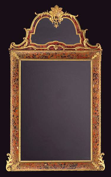 Appraisal: A Louis XIV style gilt bronze tortoiseshell and boullework mirror