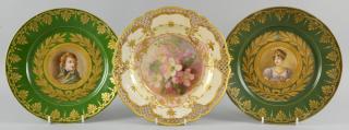 Appraisal: A pair of Sevres-style Napoleonic portrait plates late th century