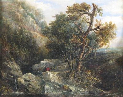 Appraisal: David Cox Senior - View in North Wales Signed and