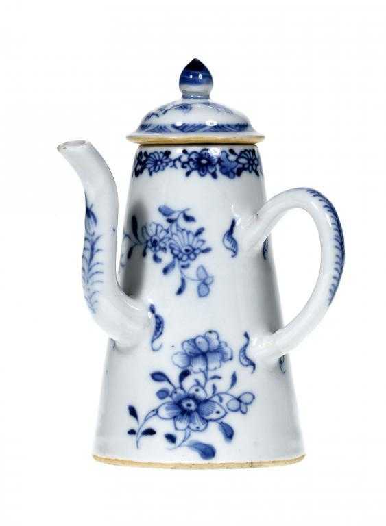 Appraisal: A CHINESE PORCELAIN COFFEE POT AND COVER of conical shape