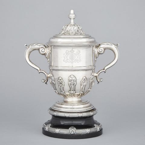 Appraisal: English Silver Two-Handled Cup and Cover Sebastian Garrard London with