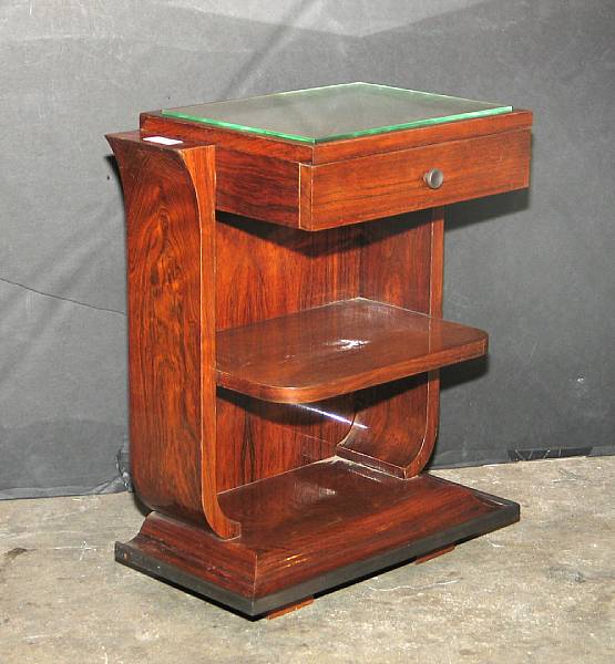 Appraisal: Pair of Art Deco rosewood night stands height in width