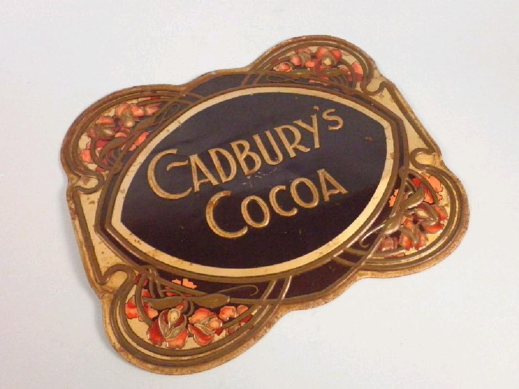 Appraisal: An early thC Cadburys Cocoa tin plate sign decorated in