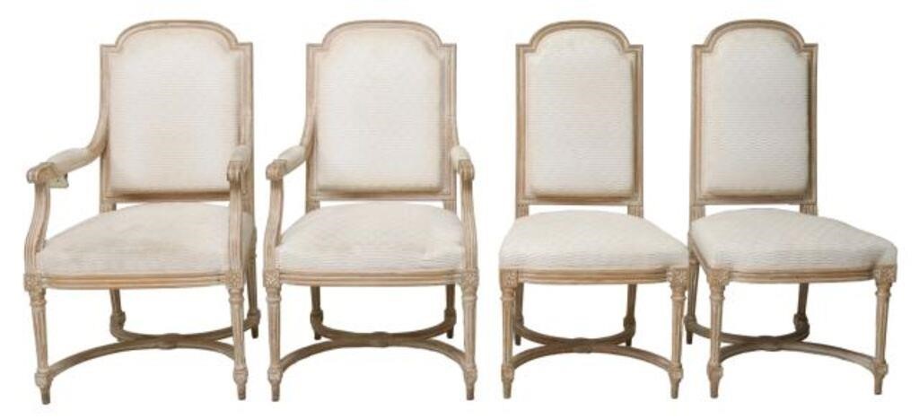 Appraisal: FRENCH LOUIS XVI STYLE FAUTEUILS SIDE CHAIRS lot of French