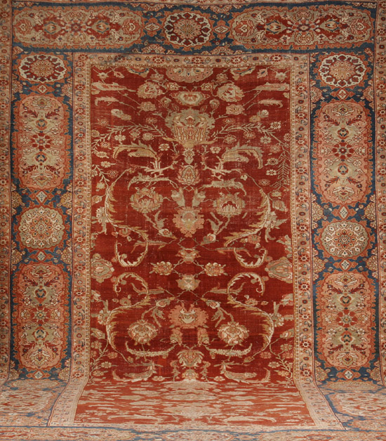 Appraisal: Sultanabad Rug Last Quarter th Century Red ground with herati