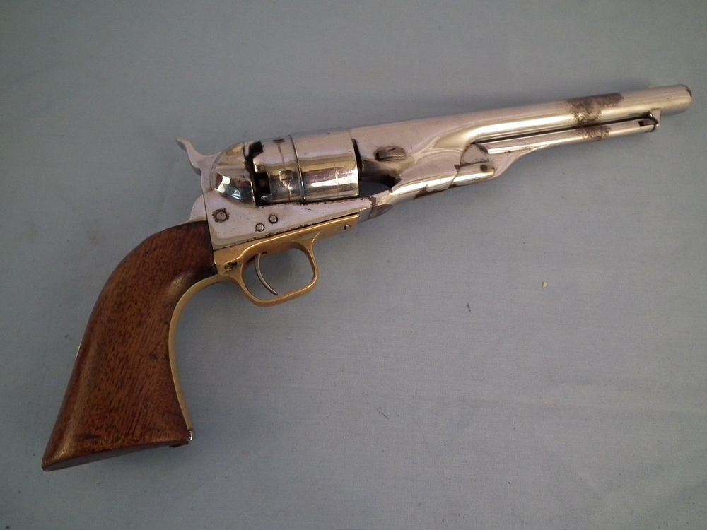 Appraisal: ANTIQUE COLT PISTOL Colt caliber pistol later chrome plating one