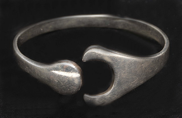 Appraisal: Hans Hansen Danish - for Georg JensenSilver bracelet with interlocking