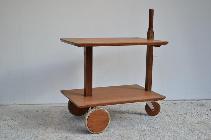 Appraisal: A 'S TEAK DINING TROLLEY A 'S TEAK DINING TROLLEY