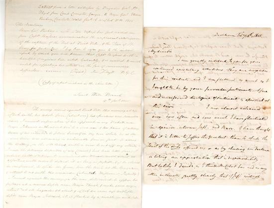 Appraisal: Document Fisher Ames autographed letter signed to John Rutledge Jr