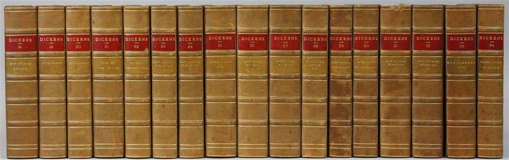 Appraisal: DICKENS WORKS THE GADSHILL EDITION VOLUMES BOUND BY BUMPUS Charles