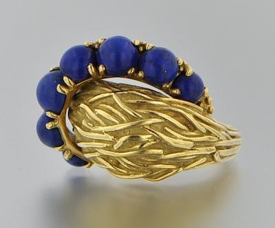 Appraisal: A Signed Van Cleef and Arpels Lapis Ring k yellow