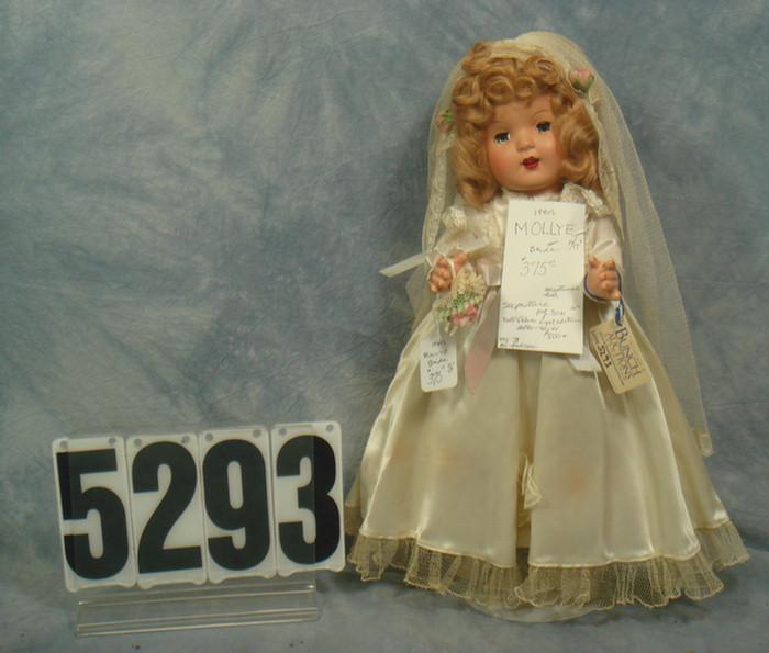 Appraisal: Mollye bride doll inches tall unmarked all composition great condition