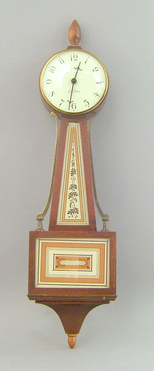 Appraisal: Ingraham mahogany banjo clock h together with a Seth Thomas