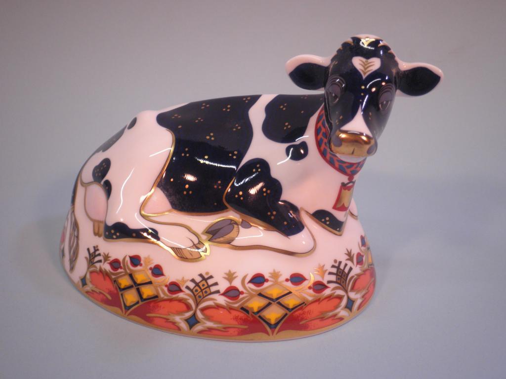 Appraisal: A Royal Crown Derby porcelain figure of a friesian cow